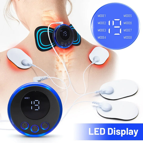 Mini Upgraded EMS Full Body Massager Electric Dual Massager Massage Patch Multiple Parts of The Massage At The Same Time Fast Relief Treatment Pain