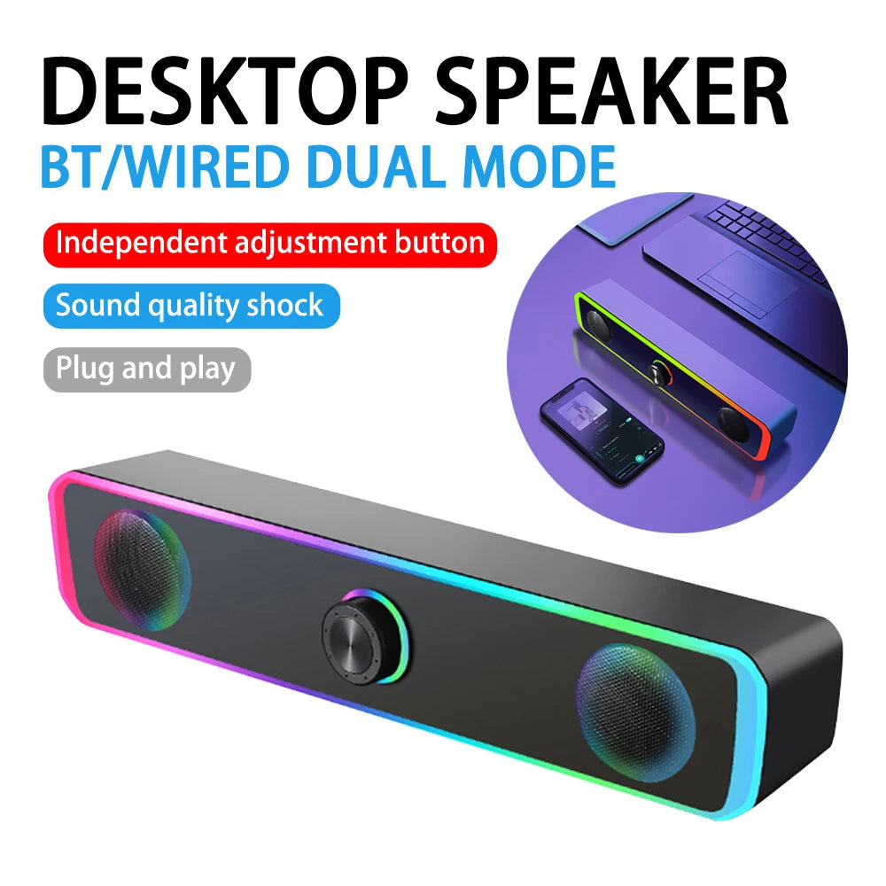 Home Theater Sound System Bluetooth Speaker 4D Surround Soundbar Computer Speaker For TV Soundbar Box Subwoofer Stereo Music Box