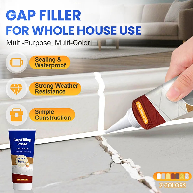 Multi-Purpose Multi-Color Gap Filler for Whole House Use