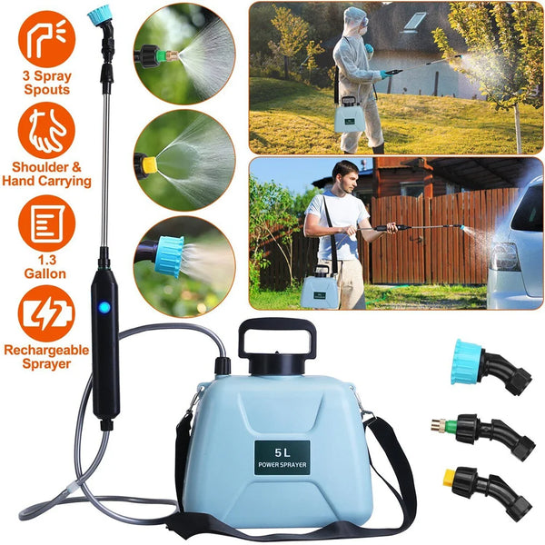 Electric Spray Garden Automatic Atomizer Spray 5L 2400mAh USB Rechargeable Garden Irrigation Tool Garden Sprayer