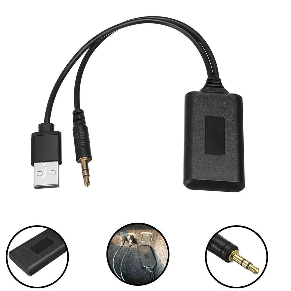 New Universal Car Wireless Bluetooth Receiver Module USB 3.5mm Jack Aux Stereo Audio Music Player Radio Cable Auxiliary Adapter