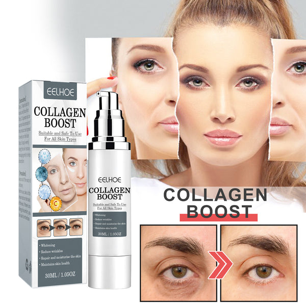 3PCS Women Collagen Boost Anti-Aging Serum Collagen Booster for Face with Hyaluronic Acid Unisex Collagen Facial Cream