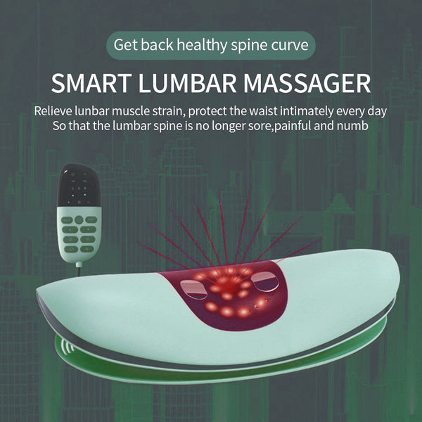 Recharging Pulse Heating Lumbar Massager Spectrum Therapy Waist Massager Relieve Lumbar Spine Stiffness Reduce Pain Relax Muscle