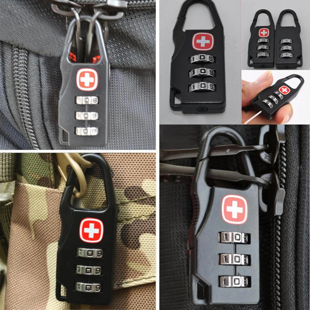Portable Alloy Mini Lock Alloy Safe Combination Code Number Lock Padlock for Suitcase Drawer Cabinet Luggage Backpack