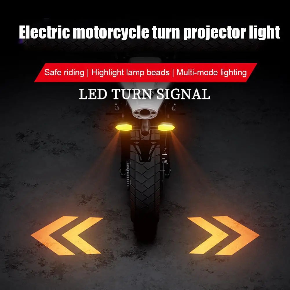 2PCS Universal Motorcycle LED Turn Signal Lamp Sequential Flowing Flash Indicator Lights Running Light