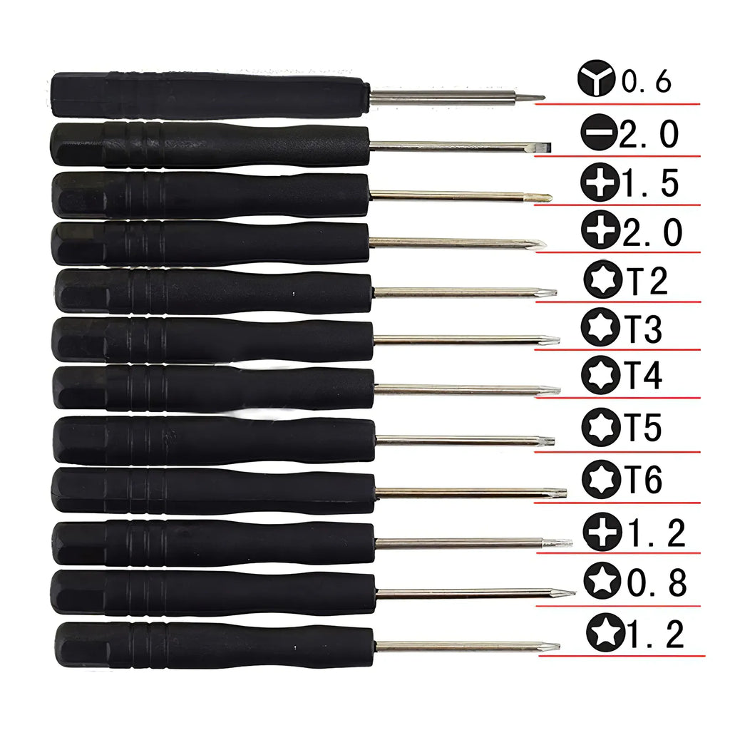 12pcs Screwdriver Set Eyeglasses Watch Phones Opening Pry Mobile Phone Disassembly Tool Kit Set For Iphone Samsung Accessory Kit