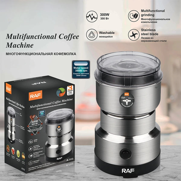 300W New Multifunctional Electric Bean Grinder Dry Grinder Household Kitchen Portable Grinding Cup Coffee Bean Grinder Machine