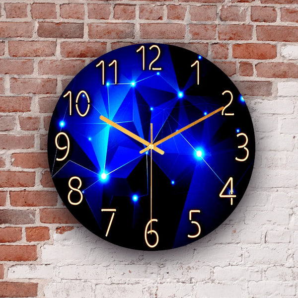 Fashion Visions Geometric Glass Wall Clock Modern Design Luxury Colorful Art Clocks Living Bedroom Home Decor Quartz Clock