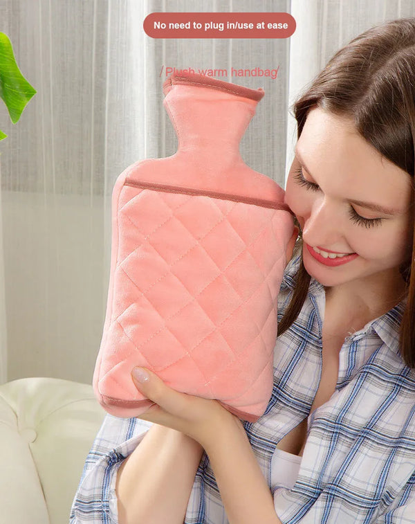 2000ml Hot Water Bag Hot Water Bottle Thick Hot Water Bottle Winter Warm Water Bag Hand Feet Warmer Water Bottle Accessory