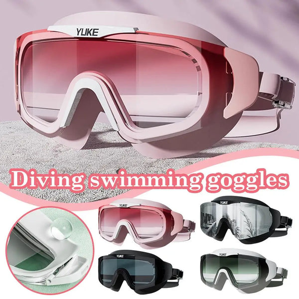 High-Definition Waterproof And Anti Fog Electroplating Large Frame Swimming Goggles