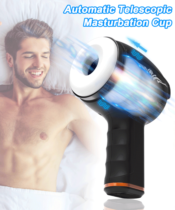 Automatic Telescopic Thrusting and 7-Frequency Vibration Male Masturbator