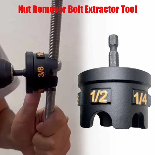 Metal Nut Zipper Drill Attachment for Fast Nut and Bolt Removal, Nut Remover Bolt Extractor Tool for Conduit Racks Socket Wrench