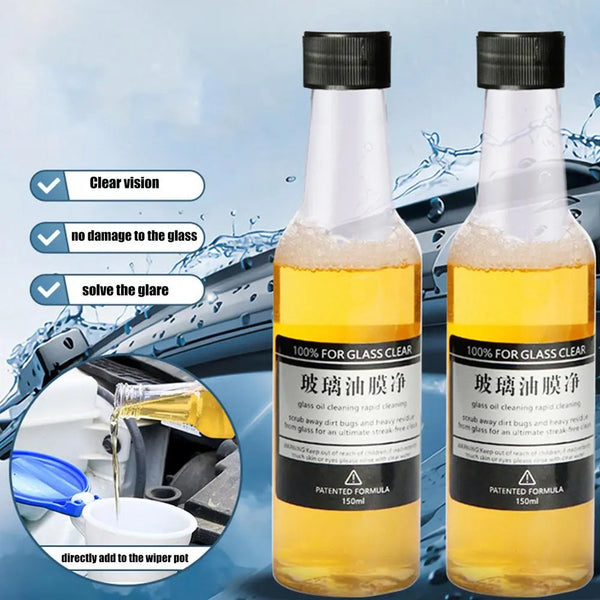 180ml Winter Windshield Oil Film Removal Universal Car Glass Maintenance Agent Window Cleaner Shower Window Degreaser Auto Dirt Removal Tools