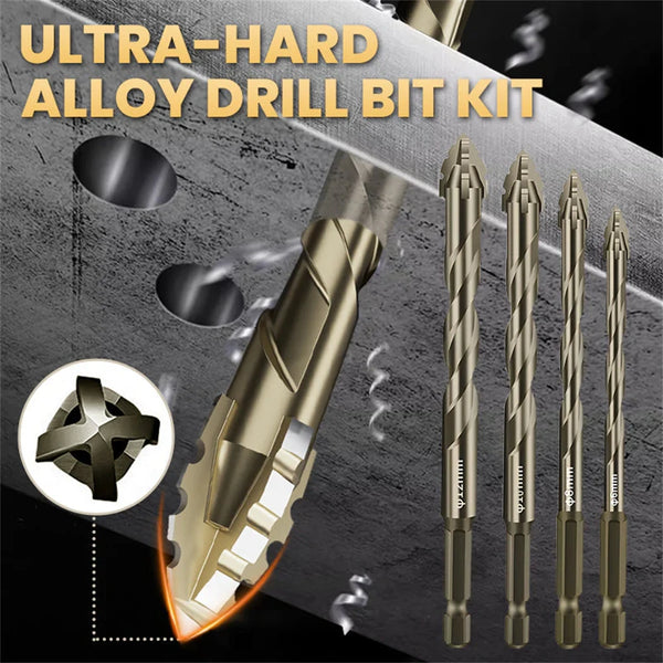 7Pcs New Upgraded 3-12mm 4-edged Serrated Eccentric Drill Bits High Hardness Beve