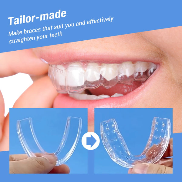 4Pcs Thermoplastic Invisible Braces Multifunctional Tooth Brace Stop Snoring at Night Anti-bruxism Mouth Guard Tooth Protection Brace