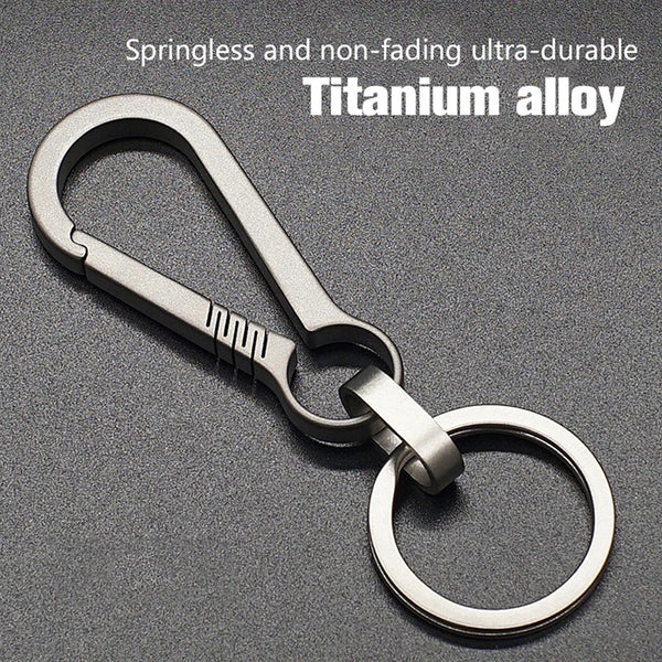 Titanium Alloy Keychain Tiranium Buckle Key Ring Car Accessor Waist Hanging Chain Ring Buckles Opener EDC Outdoor Tool