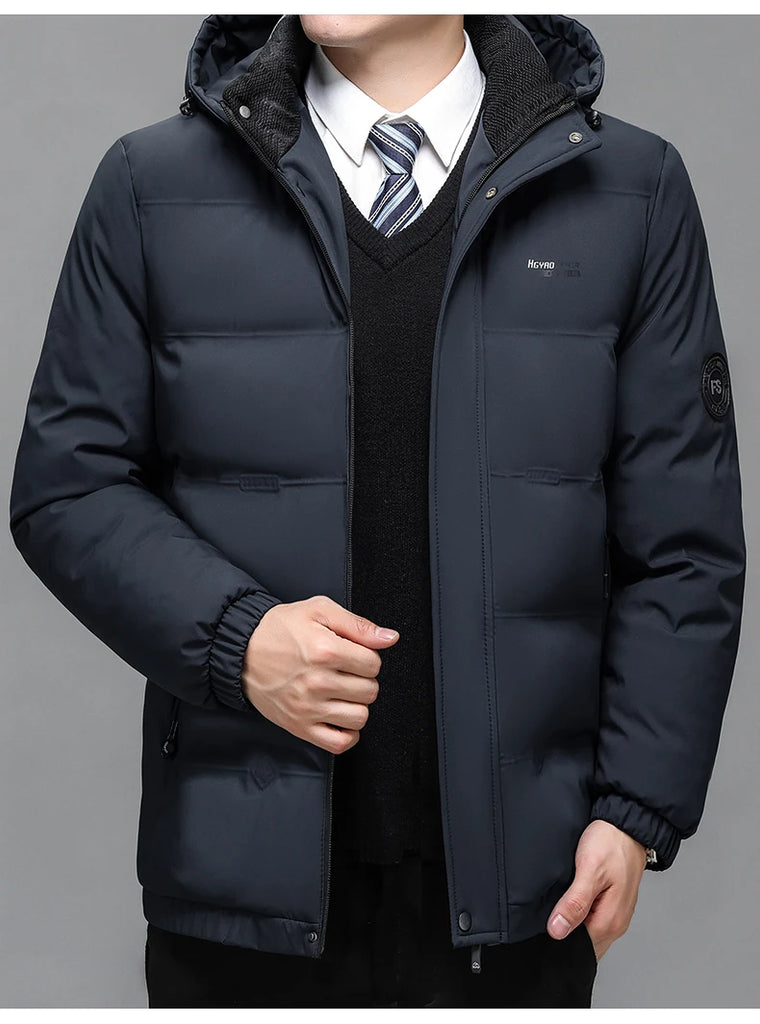 New Hooded Men's Casual Parkas Jacket Wind Breaker Overcoat Winter Clothes Windproof Zipper Jackets Male Clothing Winter Jacket