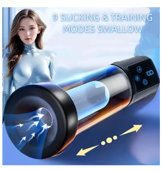 Automatic Electric Penis Pump Vacuum Pump With 9 Sucking & Training Modes Thicken Penis Enlargement Enhance