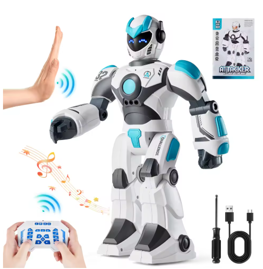 2.4G Remote Controlled Robot, Intelligent Programming Gesture Sensing, Dancing Singing Puzzle Toys Children's Gift