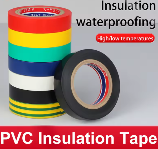 5 Rolls 10M/roll Electrical Tape PVC Wear-resistant Flame Retardant Lead-free Insulating Waterproof Eletrician Insulation Voltage 600V