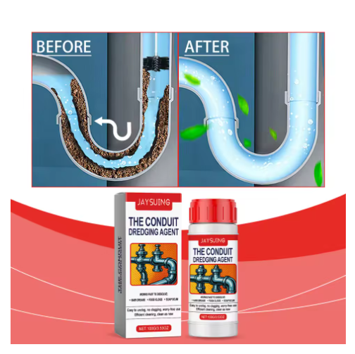 100g Pipe Cleaning Agent Hair Eliminator Clog Remover Household Cleaner Odorless Formula Safe For Pipes Shower Sink Toilet Tub