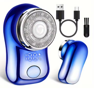 Gradient Color LCD Display Pocket Portable Electric Shaver