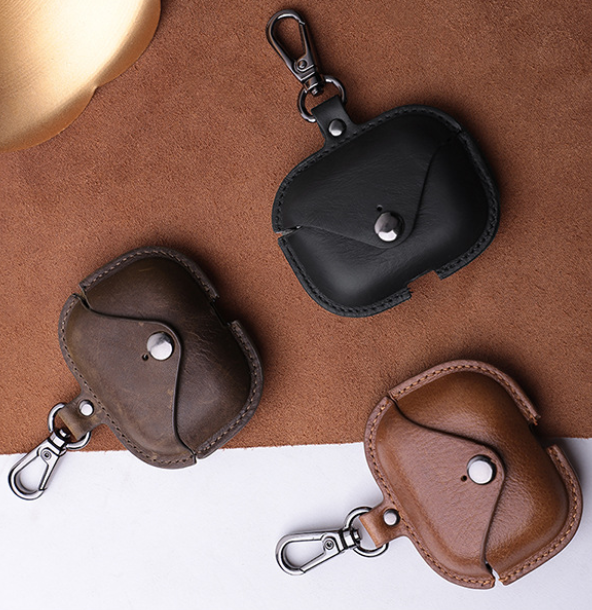 Protective Cover for Apple Airpods 4 3 2 1 Charging Leather Bluetooth Wireless Earphone Case for AirPods Pro 2 Case with Hook