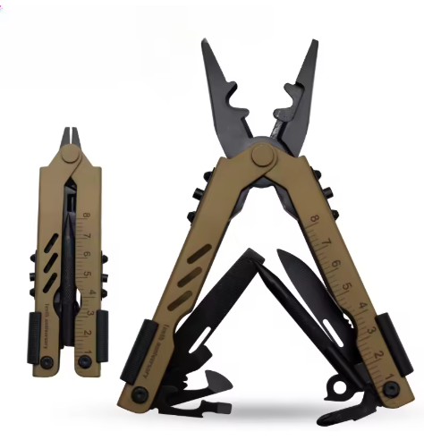 8 IN 1 Portable Folding Multi-Function Combination EDC Pliers All-Steel Large-Sized Pliers Outdoor Self-Defense Camping Equipmen