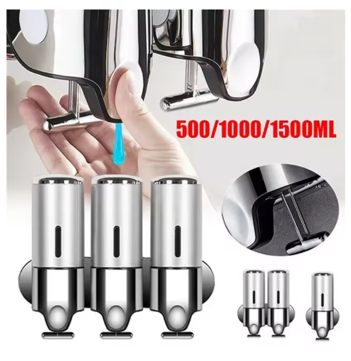 Bathroom Foam Soap Dispenser Hand Sanitizer Holder Wall Mount Soap Shampoo Head Shower Liquid Dispenser For Bathroom Accessories