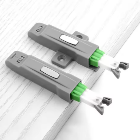4PCS Cabinet Door Bounce-Back Latches, Push-to-Close Hidden Bounce-Back Mechanisms, Self-Locking Push-to-Close Concealed Cabinet Door Handles, Adjustable Dampers