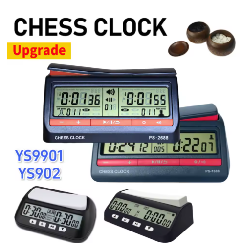 Professional Chess Clock Digital Chess Timer Multifunctional Portable Game Timer Count Up Down Competition Game