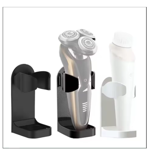 Bathroom Shaver Rack Wall Mounted Shaving Razor Holder Electric Toothbrush Holder Space Saving Traceless Toothbrush Organiz