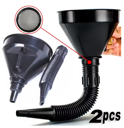 Multi-function Anti-leakage Oil Gasoline Filling Funnel Tool with Filter Extension Pipe Hose Funnels Tool