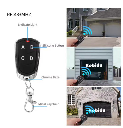 433MHz Clone Remote Control Wireless Fixed Rolling Code RF Transmitter ...