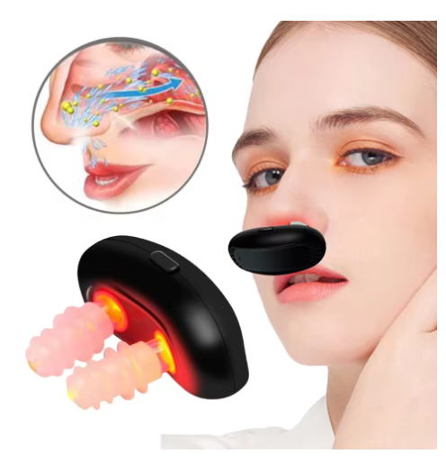 Cordless Red Light Nasal Therapy Device Rhinitis Relief Tool Low Frequency Pulse Nose Massage for Improving Nasal Ventilation