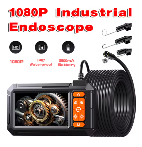 2M/5M/10M Industrial Endoscope Camera 4.3 Inch 1080P Screen Endoscope 8 LEDs Rechargeable lithium battery Pipe Car Endoscope