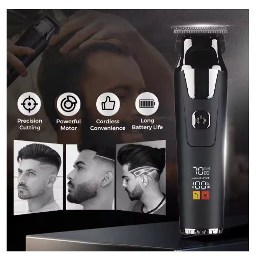 Digital Display Professional Electric Hair Clipper Set Portable USB Chargeable Electric Clipper Cordless Hair Trimmer