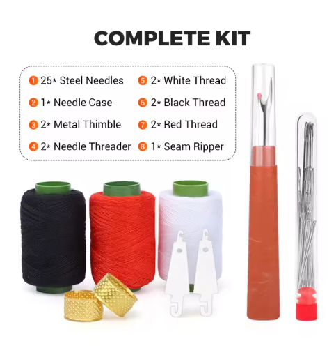 37Pcs/Set Large Eye Stitching Needles Hand Sewing Needles Set For Hand Sewing Craft Sewing Needle And Sewing Tool Set