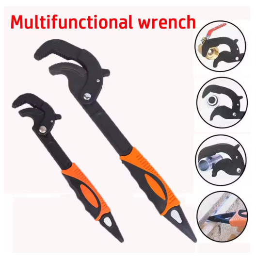 Automatic Locking Universal Wrench 14-30mm/30-60mm Universal Adjustable Pipe Wrench Open-End Wrench Carbon Steel Quick-Release Tool