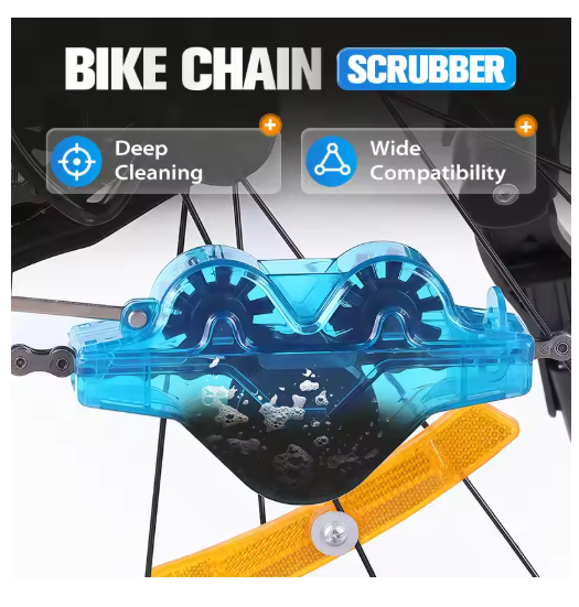 Bicycle Chain Cleaner: Full Enclosure 360° Efficient Brush Wash Without Chain Removal Mountain and Road Bike Maintenance Essential Saves Time and Cleaning Agent