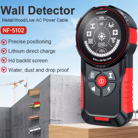 3-in-1 Wall Scanner Metal Detector Electrical Wiring Locator Timber Detector Metal/Wood/Wiring Detection All in One Device