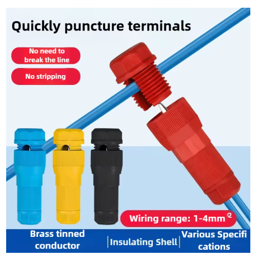 10Pcs T-Shaped No-Strip Connectors | Quick-Connect Terminals | Plug-in Splitters |No Stripping, No Wiring