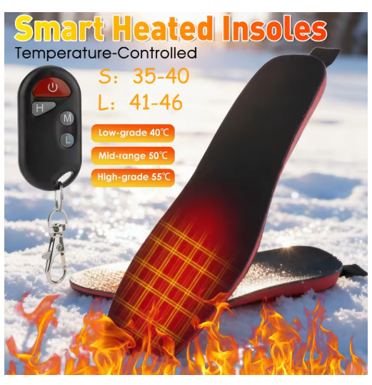 Remote Control Heated Shoe Insoles USB Feet Warm Sock Pad Mat Electrically Heating Insoles Warm Thermal Insoles Unisex