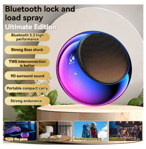 Super Cool TWS Wireless Mini Bluetooth 5.3 Speaker Metal Heavy Stereo Surround Subwoofer