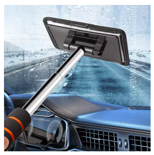 Multi-Function Telescopic Car Window Demister and Cleaning Brush Ultra-Fine Fibre Demister and Window Cleaning Tool Effortlessly cleans windscreens, sunroofs and interior glass