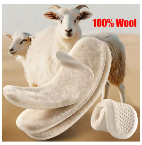 Wool Latex Thermal Insoles | Constant Temperature Protection Down to -20°C | Customisable Fit | Unisex Anti-Odour Sports Insoles | High Rebound Shock Absorption | Winter Warmth Essential