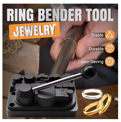 Professional Ring Bending Tool Gold and Silver Bar Ring Bending Machine Handmade DIY Metal Rolling Tool Interchangeable Dies Professional Ring Pressing Tool