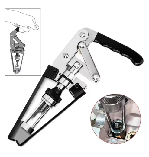 Universal Overhead Valve Spring Compression Tool with Stem Engine Seal Retention Feature