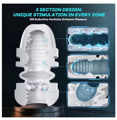 9-in-1 Smart Male Masturbator | App-Controlled Vibration + Thrusting + Suction Trio | Enhances Hardness and Stamina | Easy Clean, Full Size Compatibility