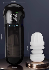 9-in-1 Smart Male Masturbator | App-Controlled Vibration + Thrusting + Suction Trio | Enhances Hardness and Stamina | Easy Clean, Full Size Compatibility